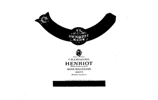 CHAMPAGNE HENRIOT REIMS PRODUCE OF FRANCE CHAMPAGNE HENRIOT MAISON FONDEE EN 1808 ROSE MILLESIME BRUT REIMS-FRANCE ELABORE PAR HENRIOT REIMS FRANCE - NM-213-001