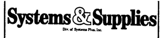 SYSTEMS & SUPPLIES DIV. OF SYSTEMS PLUS, INC.