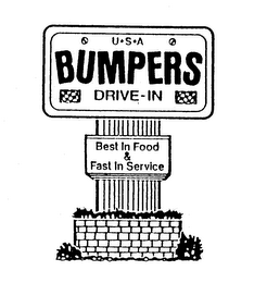 USA BUMPERS DRIVE-IN BEST IN FOOD & FAST IN SERVICE