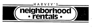 HARVEY'S NEIGHBORHOOD - RENTALS -