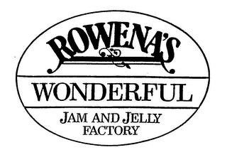 ROWENA'S WONDERFUL JAM AND JELLY FACTORY