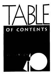 TABLE OF CONTENTS