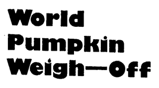 WORLD PUMPKIN WEIGH-OFF