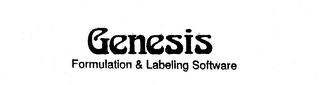 GENESIS FORMULATION & LABELING SOFTWARE