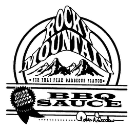 ROCKY MOUNTAIN BBQ SAUCE AWARD WINNER - FOR THAT PEAK BARBEQUE FLAVOR-.............. TODD A. GOODEW