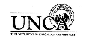 UNCA THE UNIVERSITY OF NORTH CAROLINA AT ASHEVILLE UNIVERSITY OF NORTH CAROLINA LEVO OCULOS MEOS IN MONTES 1927