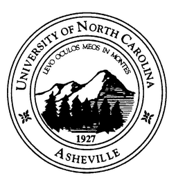 UNIVERSITY OF NORTH CAROLINA LEVO OCULOS MEOS IN MONTES 1927 ASHEVILLE