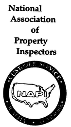 NATIONAL ASSOCIATION OF PROPERTY INSPECTORS CUSTOMER SERVICE - QUALITY - TEAMWORK NAPI