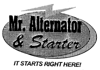 MR. ALTERNATOR & STARTER IT STARTS RIGHT HERE!