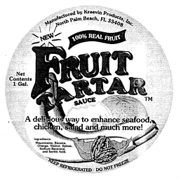 FRUIT TARTAR SAUCE NEW 100% REAL FRUIT A DELICIOUS WAY TO ENHANCE SEAFOOD, CHICKEN, SALAD AND MUCH MORE!