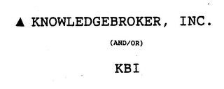 KNOWLEDGEBROKER, INC.  (AND/OR) KBI