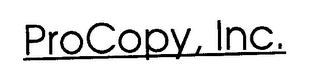 PROCOPY, INC.