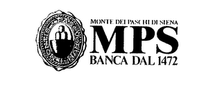 MONTE DEI PASCHI DI SIENA MPS BANCA DAL1472 MONTIS PASCUORUM +