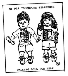 MY 911 TOUCHTONE TELEPHONE TALKING DOLL FOR HELP