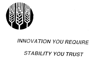 INNOVATION YOU REQUIRE STABILITY YOU TRUST