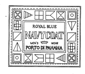 ROYAL BLUE NAVY COAT MEN'S WEAR PORTO DI PANAMA