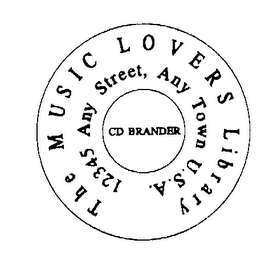 CD BRANDER THE MUSIC LOVERS LIBRARY 12345 ANY STREET, ANY TOWN U.S.A.