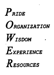 PRIDE ORGANIZATION WISDOM EXPERIENCE RESOURCES