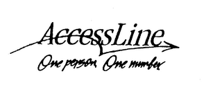 ACCESSLINE ONE PERSON, ONE NUMBER.