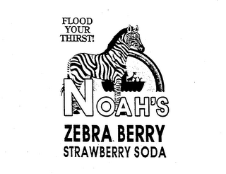 FLOOD YOUR THIRST! NOAH'S ZEBRA BERRY STRAWBERRY SODA