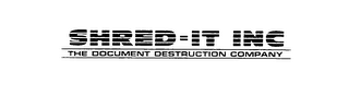 SHRED-IT INC THE DOCUMENT DESTRUCTION COMPANY