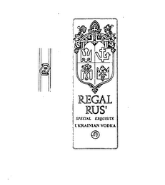 REGAL RUS' SPECIAL EXQUISITE UKRAINIAN VODKA