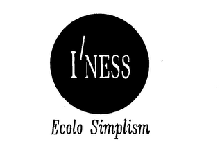 I'NESS ECOLO SIMPLISM