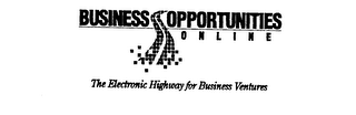 BUSINESS OPPORTUNITIES ONLINE THE ELECTRONIC HIGHWAY FOR BUSINESS VENTURES