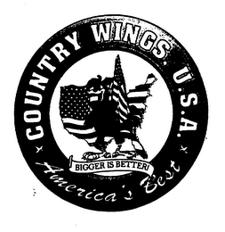 COUNTRY WINGS, U.S.A. AMERICA'S BEST BIGGER IS BETTER!