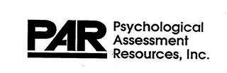 PAR PSYCHOLOGICAL ASSESSMENT RESOURCES, INC.