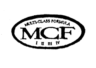 MULTI-CLASS FORMULA MCF I II III IV