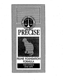 PRECISE FELINE FOUNDATION FORMULA FOR KITTENS AND CATS WHOLESOME NUTRITION BALANCED BY PROFESSIONALS