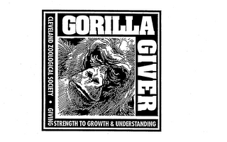 GORILLA GIVER CLEVELAND ZOOLOGICAL SOCIETY GIVING STRENGTH TO GROWTH & UNDERSTANDING