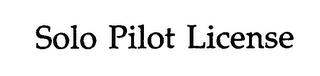 SOLO PILOT LICENSE