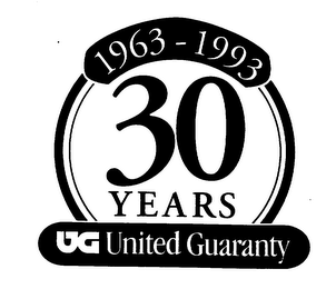 1963-1993 30 YEARS UG UNITED GUARANTY