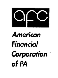 AFC AMERICAN FINANCIAL CORPORATION OF PA