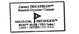 CAREERS TRICATHLON RESEARCH ORGANIZER/CONTESTS MULTI-COM, ORT-FOLIOS 3D-9D MAPS/TIPS/INDEX/LOGS/NETCOM/CO/E.T.C.