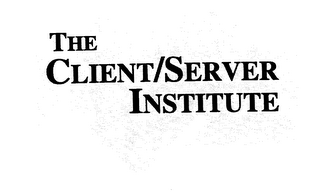 THE CLIENT/SERVER INSTITUTE