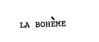 LA BOHEME