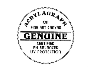 ACRYLAGRAPH ON FINE ART CANVAS GENUINE CERTIFIED PH BALANCED UV PROTECTION