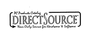 PC PRODUCTS CATALOG DIRECT SOURCE YOUR ONLY SOURCE FOR HARDWARE & SOFTWARE