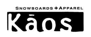 SNOWBOARDS + APPAREL KAOS