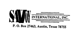 SAVOY INTERNATIONAL, INC.