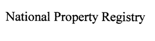 NATIONAL PROPERTY REGISTRY