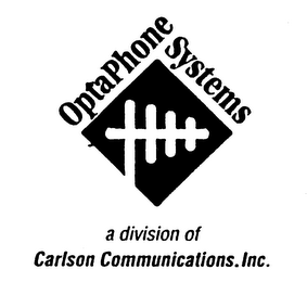 OPTAPHONE SYSTEMS A DIVISION OF CARLSON COMMUNICATIONS, INC.