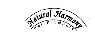 NATURAL HARMONY PET PRODUCTS