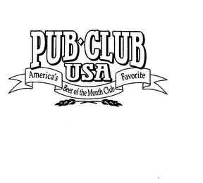 PUB-CLUB USA AMERICA'S FAVORITE BEER OF THE MONTH CLUB