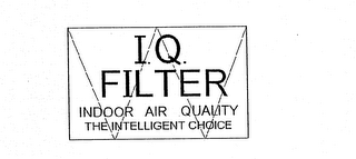 I.Q. FILTER INDOOR AIR QUALITY THE INTELLIGENT CHOICE