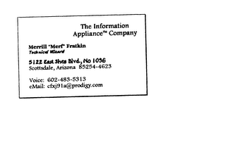 INFORMATION APPLIANCE