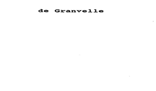 DE GRANVELLE